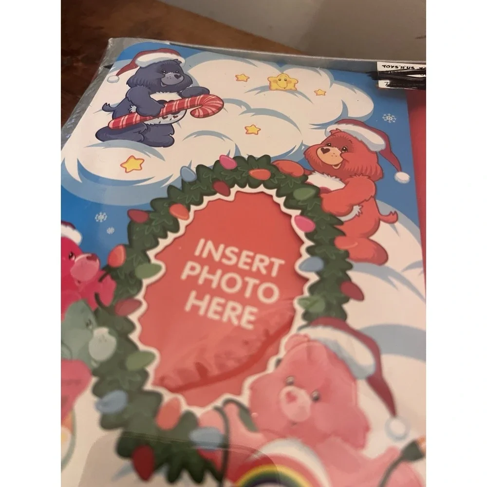 Care Bear Christmas Cards Photo Frame Holiday Greetings Set Of 10 Vintage Xmas